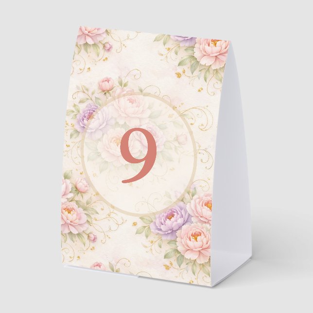 Weeding floral table number (Front)