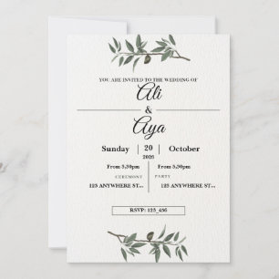 Weeding invitation modern 