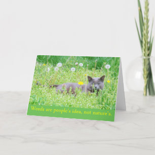 "Weeds are people's idea..."  Happy Spring Card
