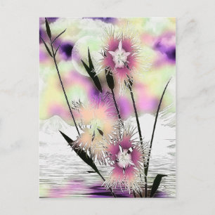 Weeds & Mist Nature Art Postcard