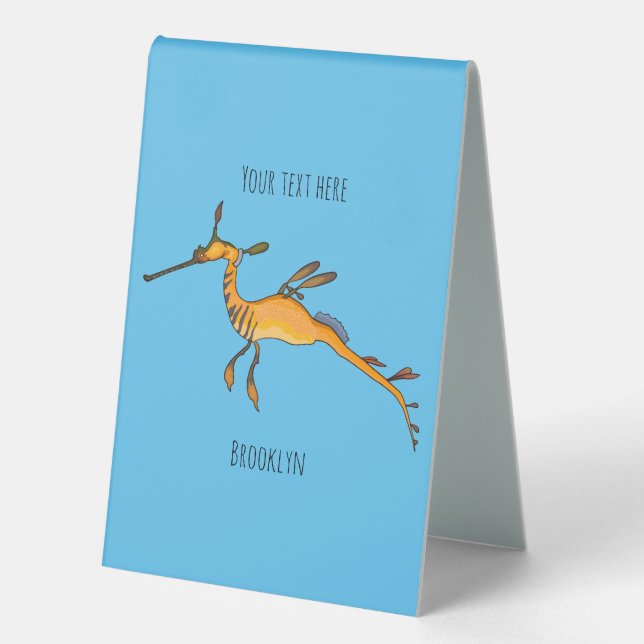 Weedy seadragon cartoon illustration  (Front)