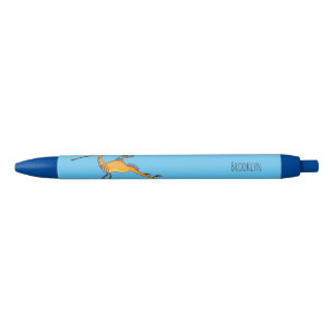 Weedy seadragon cartoon illustration black ink pen