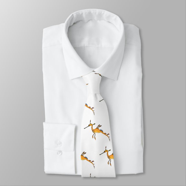 Weedy seadragon cartoon illustration  tie (Tied)