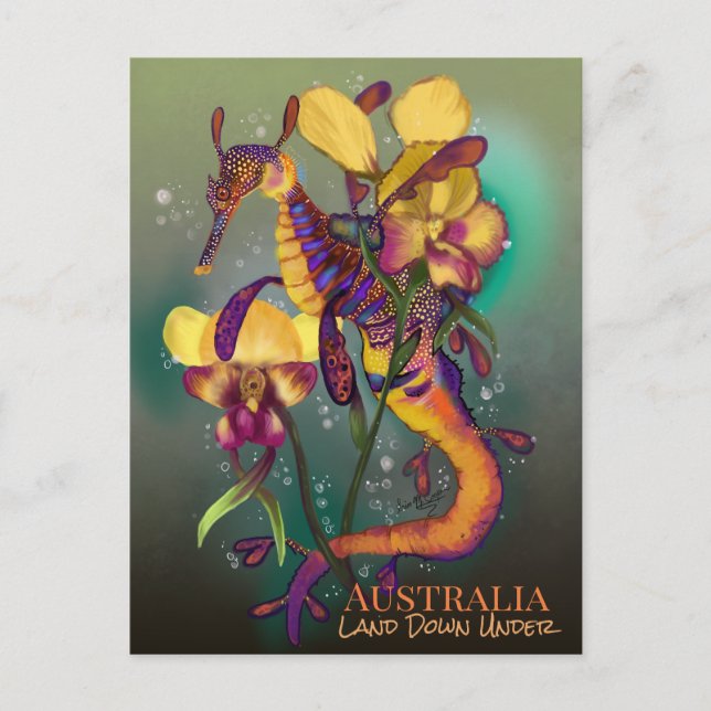 Weedy Seadragon with Orchids Postcard (Front)