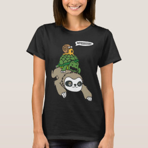 Weeee Snail Tortoise Sloth Piggyback Ride Animal T-Shirt