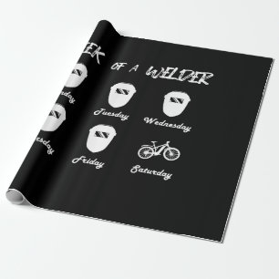 Week of a Bicycle Welder Cycling Locksmith Welding Wrapping Paper
