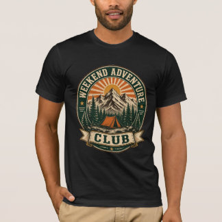 Weekend Adventure Club Vintage Camping Outdoor T-Shirt