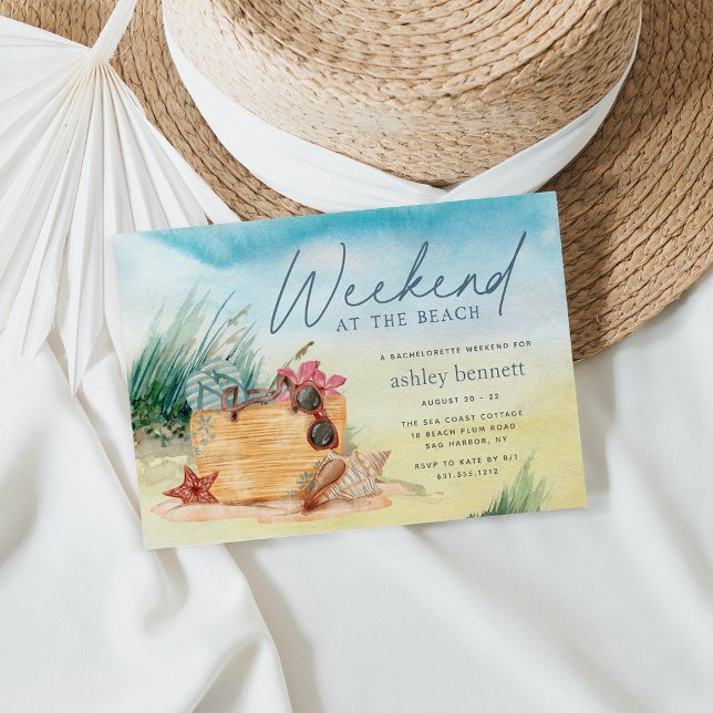 Weekend at the Beach Bachelorette Party Invitation (Creator Uploaded)