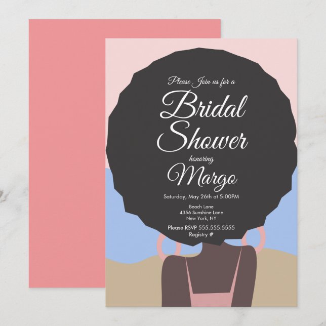 Weekend Beach Bridal Shower Girly Invitation (Front/Back)
