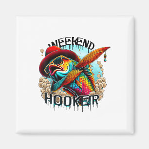 Weekend Colourful Fishing Funny Fishing  Magnet