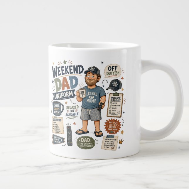 Weekend dad large coffee mug (Right)