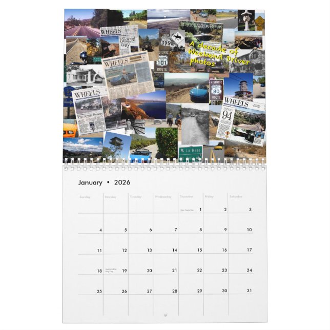 Weekend Driver San Diego 2011 Calendar (Jan 2026)