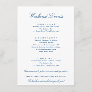 Weekend Events Kennebunkport Wedding Collection  Enclosure Card