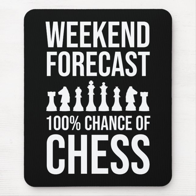 Weekend Forecast - 100% Chance of Chess Mouse Mat (Front)