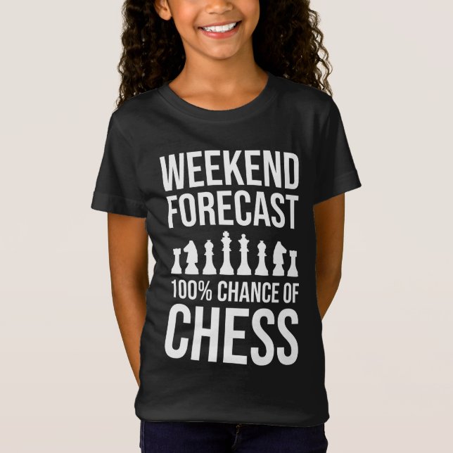 Weekend Forecast - 100% Chance of Chess T-Shirt (Front)