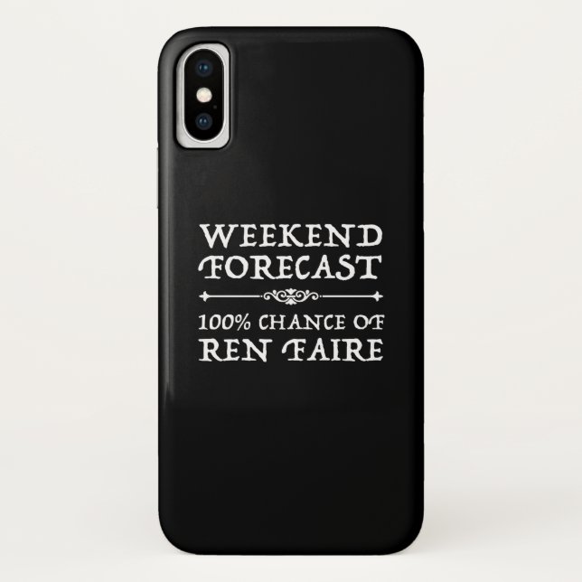 Weekend Forecast - 100% Chance of Ren Faire Case-Mate iPhone Case (Back)