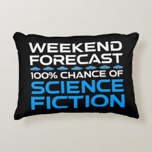 Weekend Forecast - 100% Chance of Science Fiction Decorative Cushion