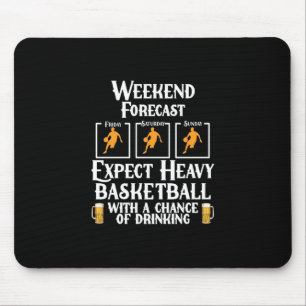 Weekend Forecast Basketball And Beer Mouse Mat