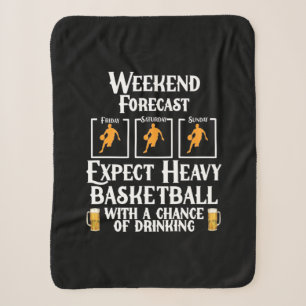 Weekend Forecast Basketball And Beer Sherpa Blanket
