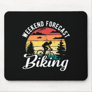 Weekend Forecast Biking Downhill Cycling Mountain Mouse Mat