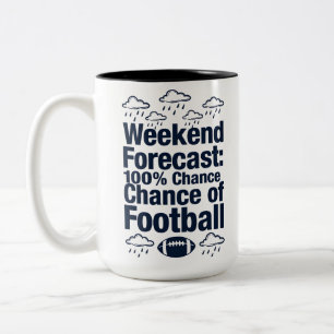 Weekend Forecast: Football Two-Tone Coffee Mug