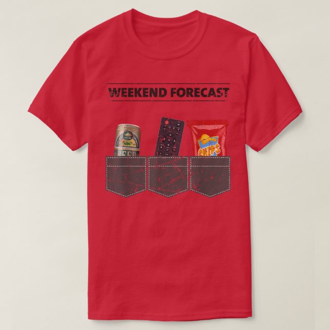 WEEKEND FORECAST, FUN BEER, BEER  T-Shirt (Design Front)