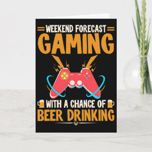 Weekend Forecast Gaming Clothes Computer Video Gam Card