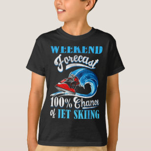 Weekend forecast jet skiing riding lake life water T-Shirt