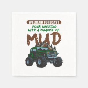 Weekend Forecast Mud ATV Four Wheeler Quad Gift Napkin