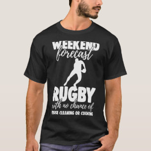 Weekend Forecast Rugby With No Chance Men Gaming T-Shirt