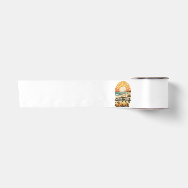 Weekend Forecast Sunny Satin Ribbon (Front)