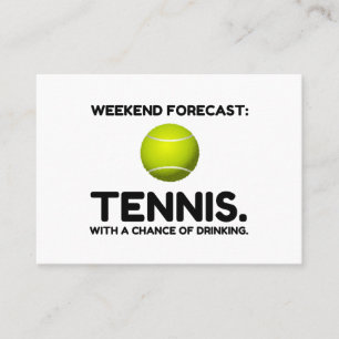 WEEKEND FORECAST TENNIS BUSINESS CARD