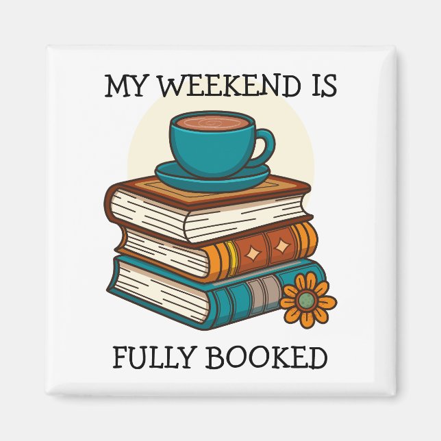 Weekend Fully Booked Book Lovers Magnet (Front)