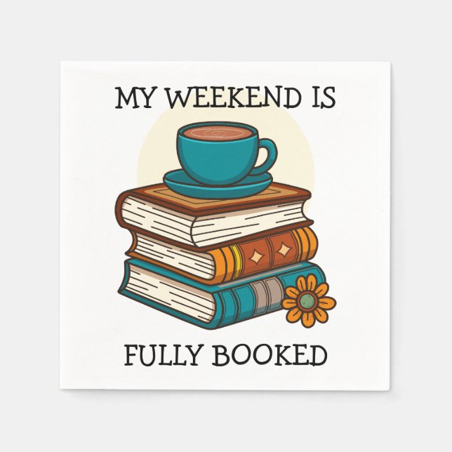 Weekend Fully Booked Book Lovers Napkin (Front)