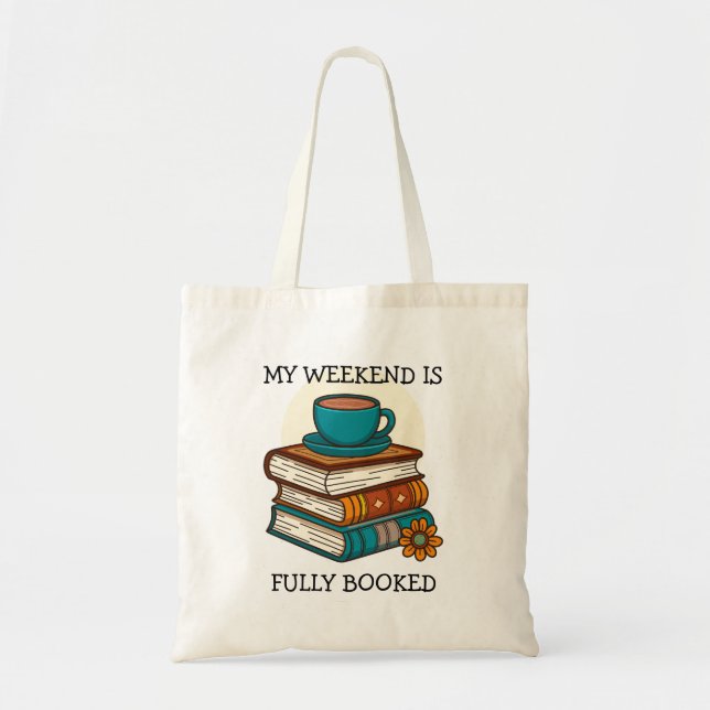 Weekend Fully Booked Book Lovers Tote Bag (Front)
