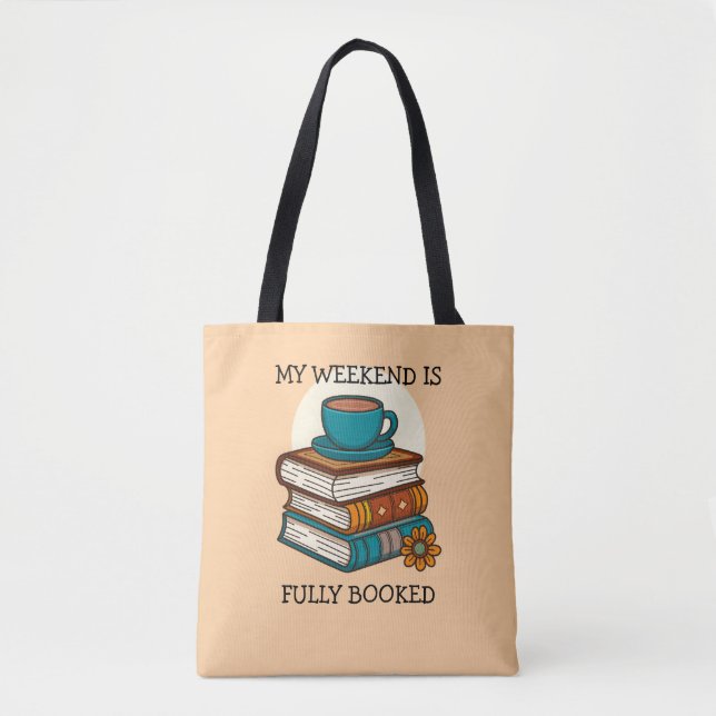 Weekend Fully Booked Book Lovers Tote Bag (Front)
