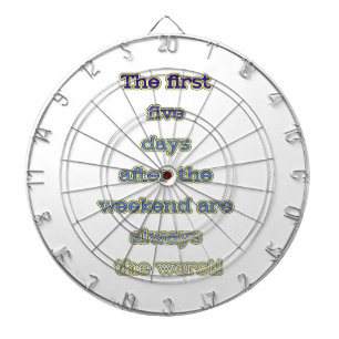 Weekend funny text dartboard