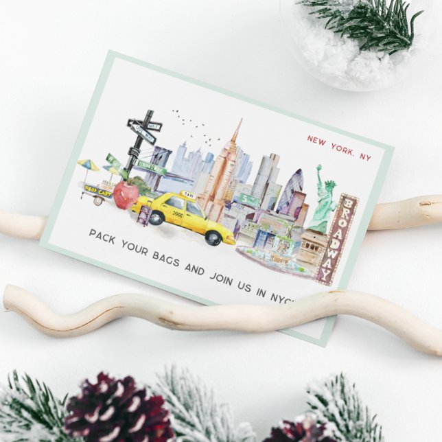 Weekend Getaway NYC | Gift Travel Ticket Voucher Invitation (Creator Uploaded)