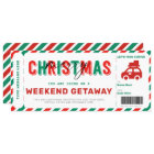 Weekend Getaway Voucher Christmas Gift Ticket