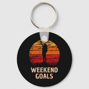Weekend Goals Hiking Climbing Women's Mountain Tre Key Ring