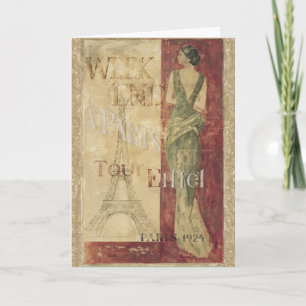 Weekend in Paris 1924 Card