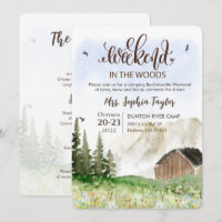 Weekend in the Woods Bachelorette Invitation
