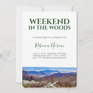 Weekend in the Woods Bachelorette Party Invitation