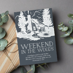 Weekend in the Woods Bachelorette Party Invitation
