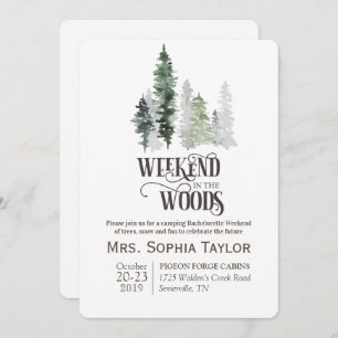 Weekend in the Woods Invitation