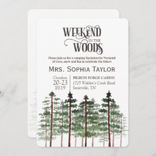 Weekend in the Woods Invitation
