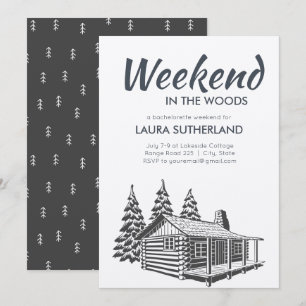 Weekend in the Woods Party Invitation