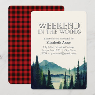 Weekend in the Woods Party Invitation