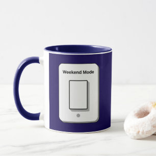 Weekend Mode Toggle Minimal UI Design T-Shirt Mug