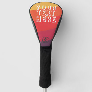Weekend Money Game Scramble Retro Sunset Add Text Golf Head Cover